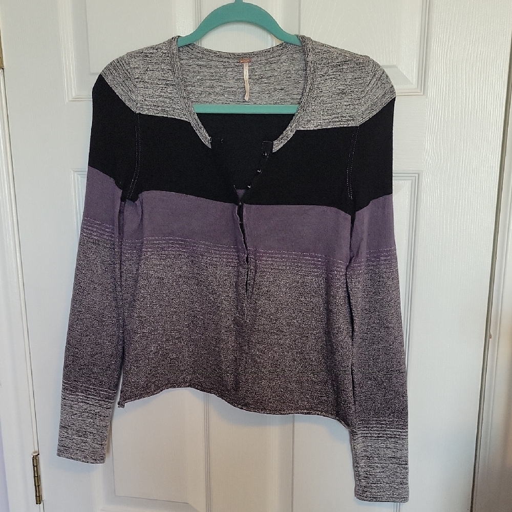 Women's Free People Colorblock Long Sleeve Top
